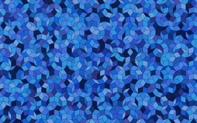Blue Kaleidoscope Tile Pattern