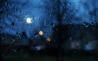 Blue Rainy Window