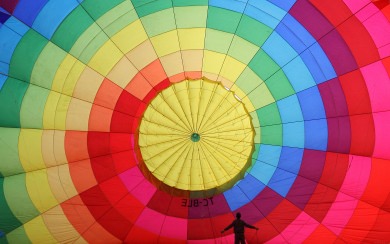 Bright Colourful Hot Air Balloon