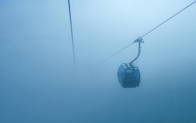 Cable Car In Fog