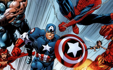 Captain America Ultimate Heroes Wallpaper