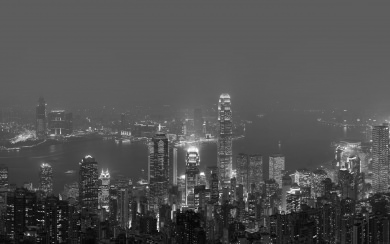 City Lights Hong Kong Skyline