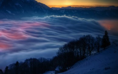 Cloudy Mountain Sunrise