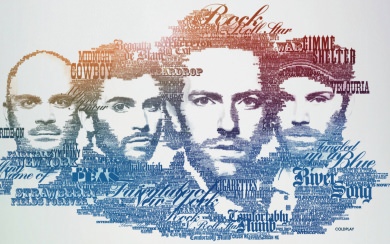 Coldplay Typography Band