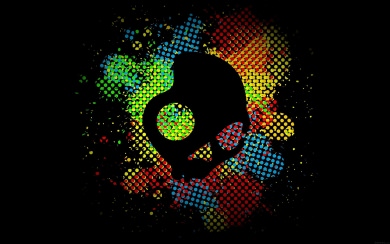 Colourful Spot Skull Logo Design