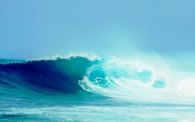 Curling Blue Ocean Wave