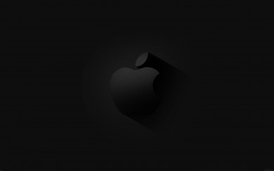 Dark Black Apple Shadow Logo