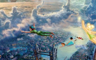 Disney PeterPan Flying Over London