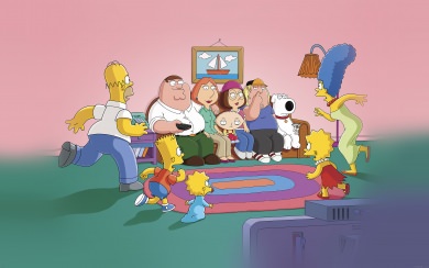 Family Guy Simpsons Illustration