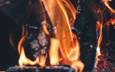 Fire Burning Burnt Wood