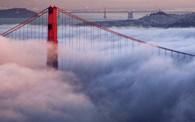 Golden Gate City Above Clouds