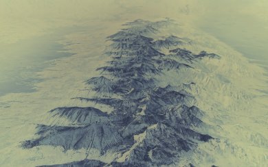 Grey Mountain Tops Aerial View