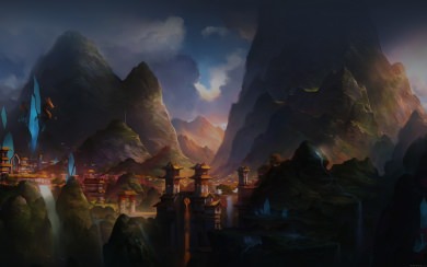 Illustrated Dark City In China