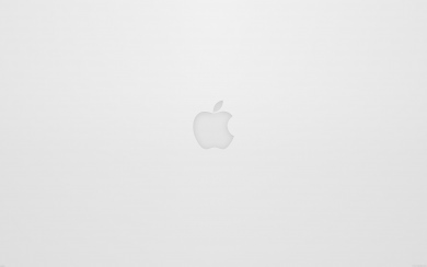Minimal Indented White Apple Logo