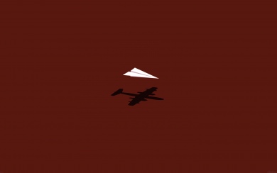 Minimal Metaphorical Paper Plane Illustration