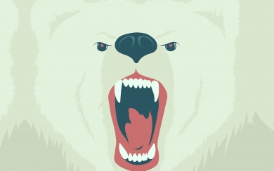 Minimal Polar Bear Art