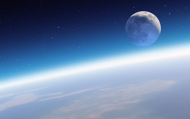 Moon Earth Horizon