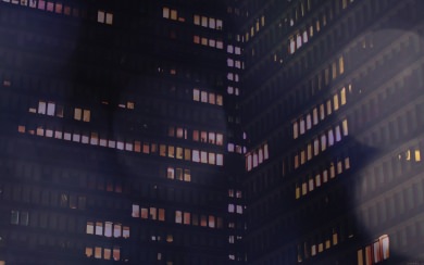 Offices In City At Night