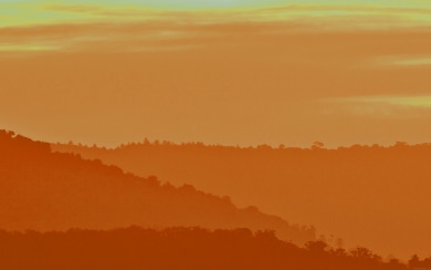 Orange Mountain Silhouette