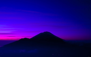 Purple Sky Behind Mountain