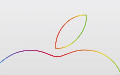 Rainbow Coloured Apple Design