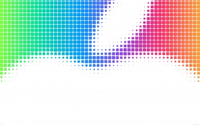 Rainbow Pixels Apple Logo