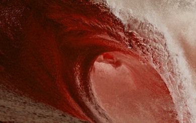 Red Curling Wave