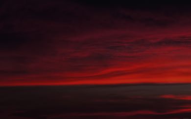 Red Sky Over Sea