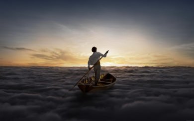 Single Man Rowing Clouds