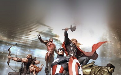 The Avengers Comic Action Illustration