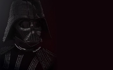 Darth Vader Typographic Portrait