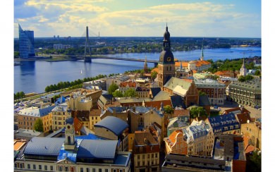 Riga Latvia View in 4K