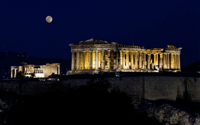 acropolis at night photos