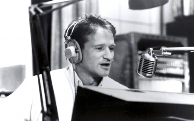 Actor Robin Williams in the studio