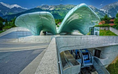 Austria Innsbruck 2020 Hungerburgbahn funicular station