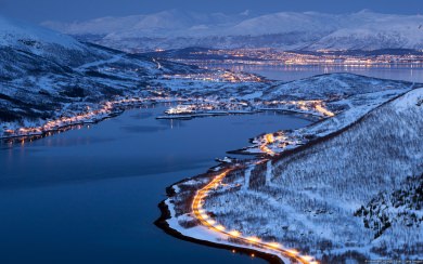 City Lights of Troms in Norway