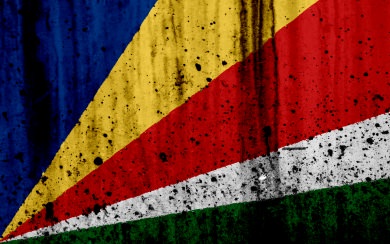 Download wallpapers Seychelles flag 4k