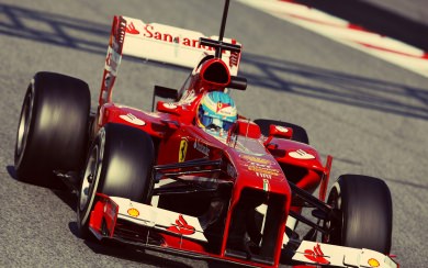 Ferrari Alonso F1 Formula 1 4K