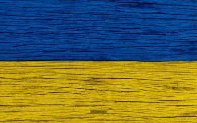 Flag of Ukraine 4k Europe wooden texture
