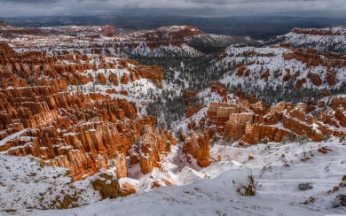 Inspiration Point Bryce Canyon Utah Winter 4K HD Desktop