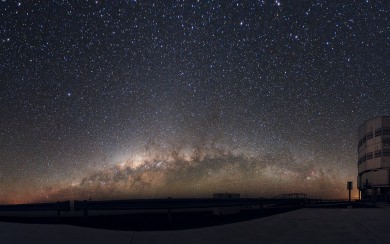 Milky Way Over the Desert Space Wallpapers