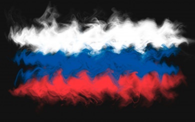 russia flag smoke tricolor