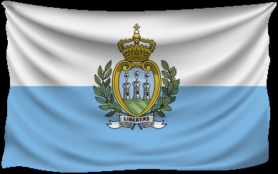 San Marino Wrinkled Flag