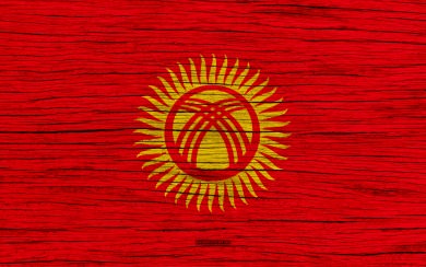 wallpapers Flag of Kyrgyzstan 4k