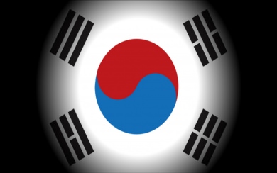 asian south korea flag korean black