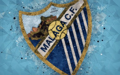 Malaga CF 4k creative logo Spanish football