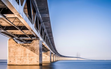 Oresund Bridge Denmark 4K Wallpapers