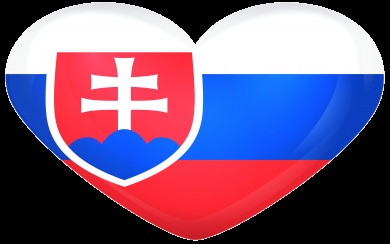 Slovakia Large Heart Flag