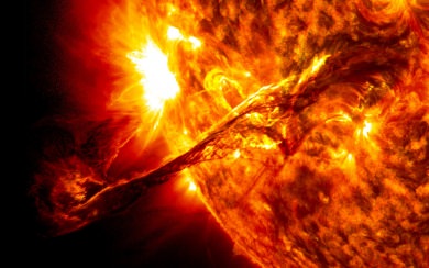 Solar flare sun fire glow psychedelic space