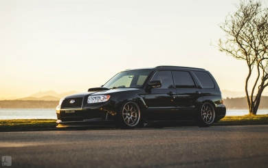 Subaru Forester In Black Color Pictures